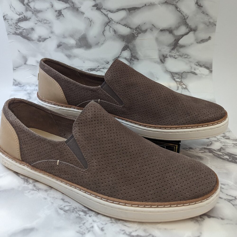 Ugg Adley Perf Slip-On Sneaker | Tan| Suede| Size 12